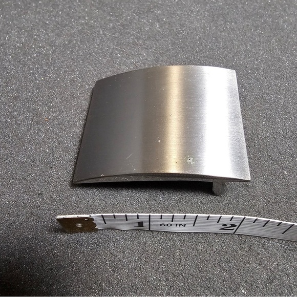 Brushed Silver Tone Rectangular Belt Buckle Unisex Minimalist Fits 1.5" Belts - Picture 7 of 9